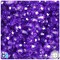 BeadTin Amethyst Transparent 8mm Faceted Round Plastic Craft Beads (450pcs)